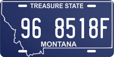 MT license plate 968518F