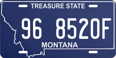 MT license plate 968520F