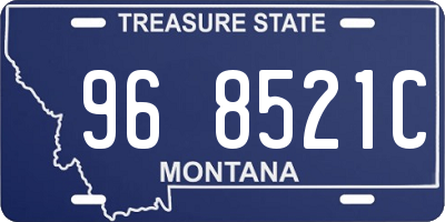 MT license plate 968521C