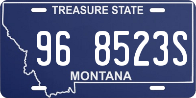 MT license plate 968523S