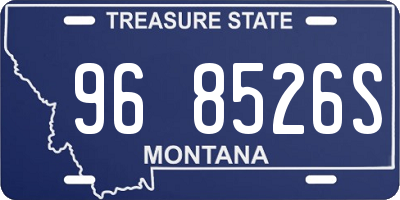 MT license plate 968526S