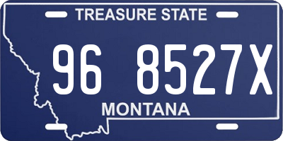 MT license plate 968527X