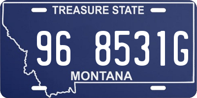 MT license plate 968531G
