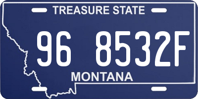 MT license plate 968532F