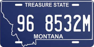 MT license plate 968532M
