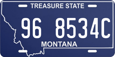 MT license plate 968534C