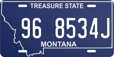 MT license plate 968534J