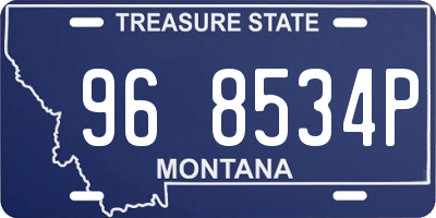 MT license plate 968534P