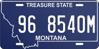 MT license plate 968540M