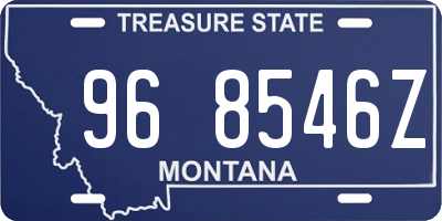 MT license plate 968546Z
