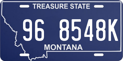 MT license plate 968548K