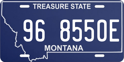 MT license plate 968550E
