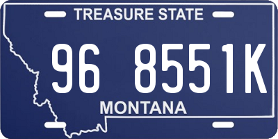 MT license plate 968551K