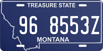 MT license plate 968553Z