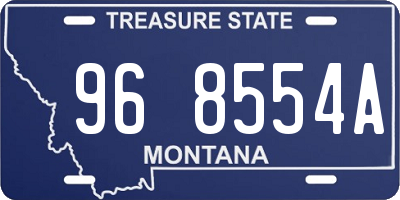 MT license plate 968554A