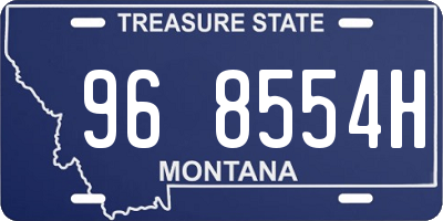 MT license plate 968554H