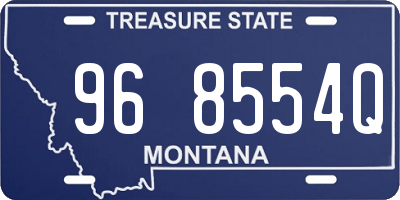 MT license plate 968554Q