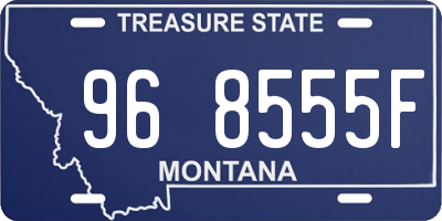 MT license plate 968555F