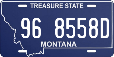 MT license plate 968558D