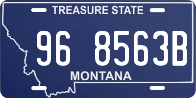 MT license plate 968563B