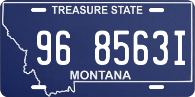 MT license plate 968563I