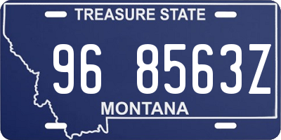 MT license plate 968563Z