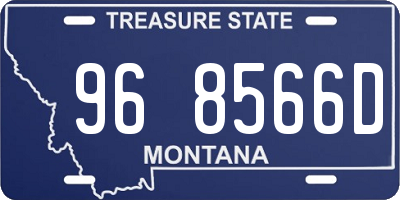 MT license plate 968566D