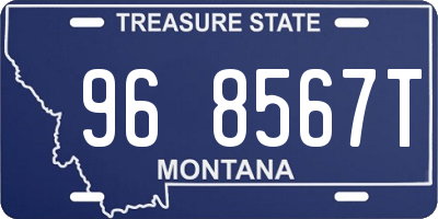 MT license plate 968567T