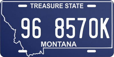 MT license plate 968570K