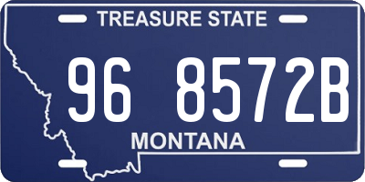 MT license plate 968572B