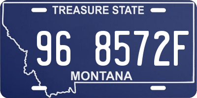 MT license plate 968572F