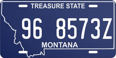MT license plate 968573Z