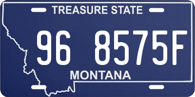 MT license plate 968575F