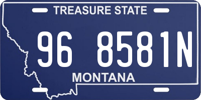 MT license plate 968581N