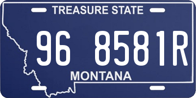 MT license plate 968581R
