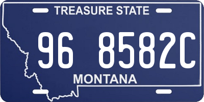 MT license plate 968582C