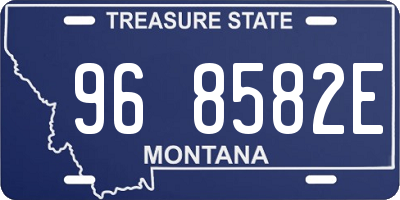 MT license plate 968582E