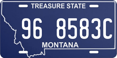 MT license plate 968583C