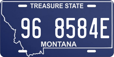 MT license plate 968584E