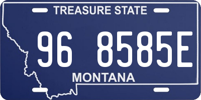 MT license plate 968585E