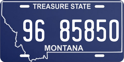 MT license plate 968585O