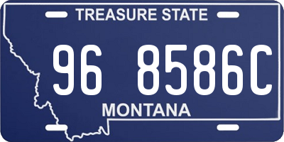 MT license plate 968586C