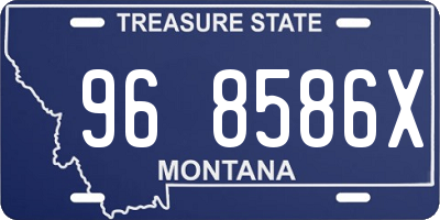 MT license plate 968586X