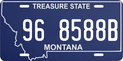MT license plate 968588B