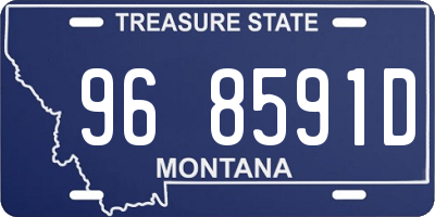 MT license plate 968591D