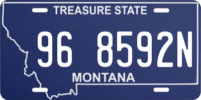 MT license plate 968592N