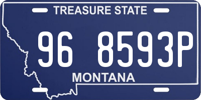 MT license plate 968593P