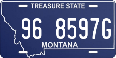 MT license plate 968597G
