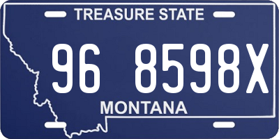 MT license plate 968598X