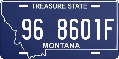 MT license plate 968601F